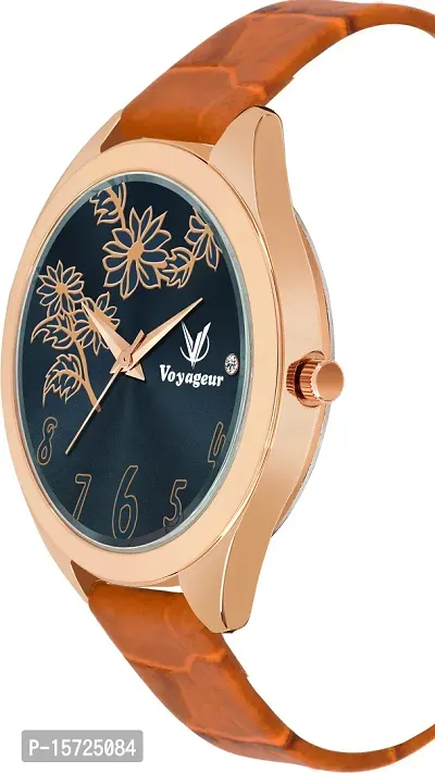 Stylish Navy blue Genuine Leather Analog Watches For Women-thumb4