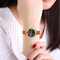 Stylish Navy blue Genuine Leather Analog Watches For Women-thumb4