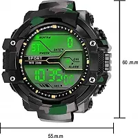 Stylish Khaki Silicone Analog Watches For Men-thumb2