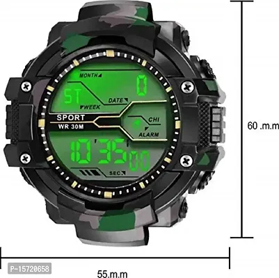 Stylish Khaki Silicone Analog Watches For Men-thumb3