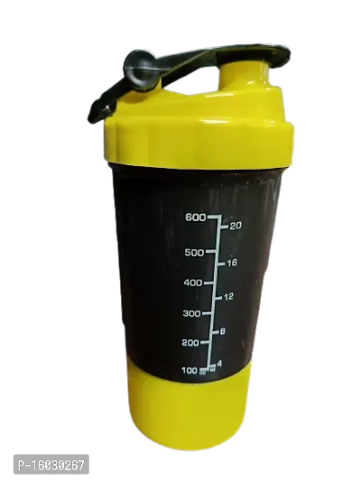 Useful Yellow Plastic Sports bottle- 600 ml-thumb2