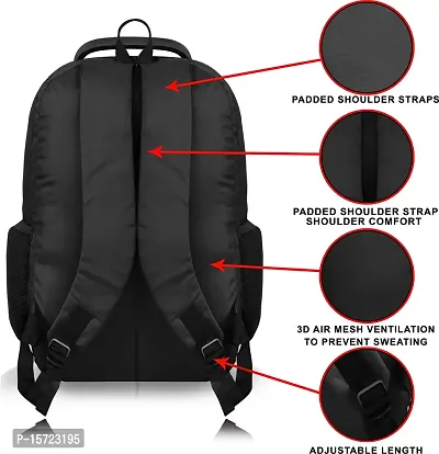 Designer Black Polyester Printed Backpacks-thumb2