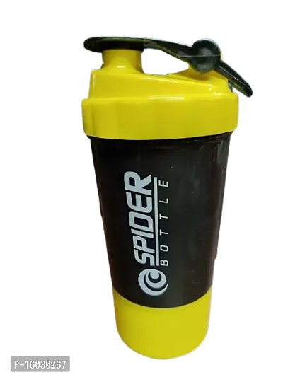 Useful Yellow Plastic Sports bottle- 600 ml-thumb0
