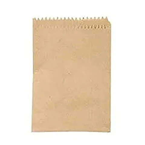 Grace Paper Bags 50 Gsm Food Packing Covers - 12 Cm X 19 Cm, Brown, Pack Of 100