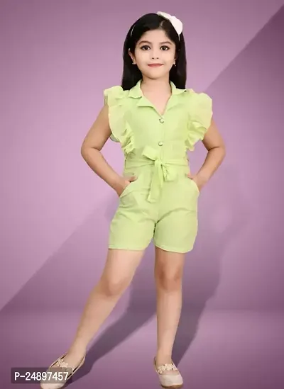 Trendy Girls Cotton Basic Jumpsuits