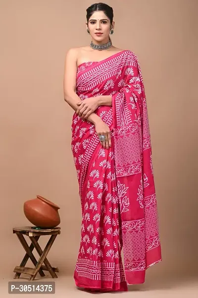 Trendy Cotton Sarees With Blouse Piece