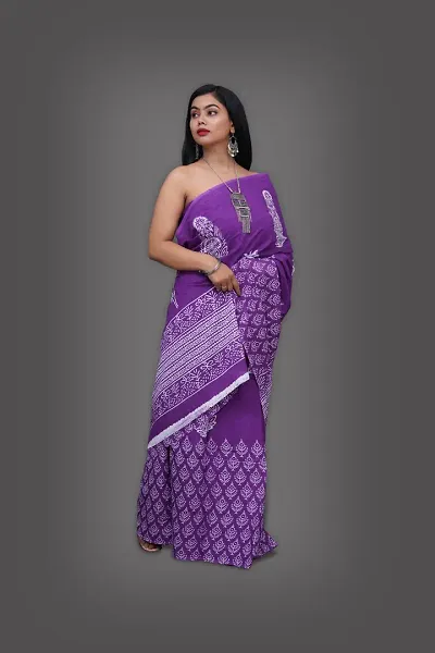 Best Selling Mulmul Cotton Saree with Blouse piece 