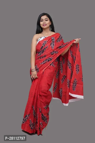 S R FASHION Womens Pure Cotton Mulmul Saree Multicoloured