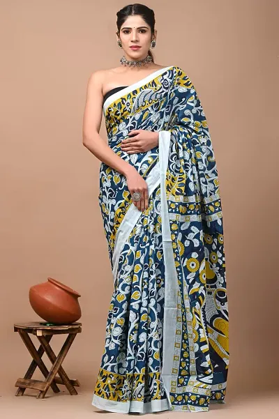 Trending Cotton Saree with Blouse piece 