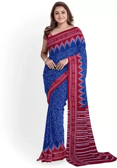 Cotton Printed Sarees with Blouse Piece