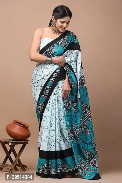 Trendy Cotton Sarees With Blouse Piece-thumb0