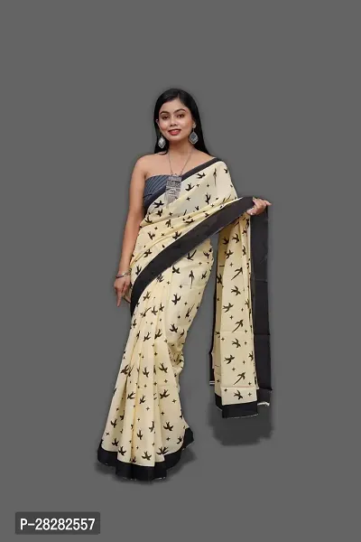 Classic Cotton Printed Saree without Blouse piece