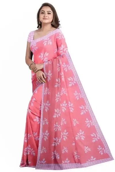 Fancy Cotton Sarees With Blouse Piece