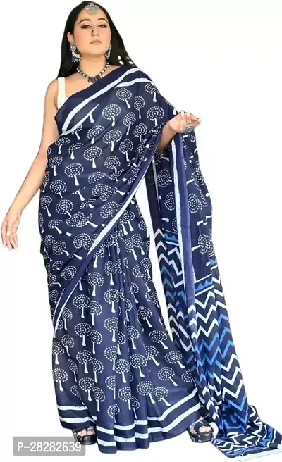 Classic Cotton Printed Saree without Blouse piece-thumb0