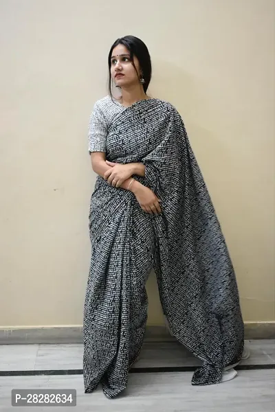 Classic Cotton Printed Saree without Blouse piece