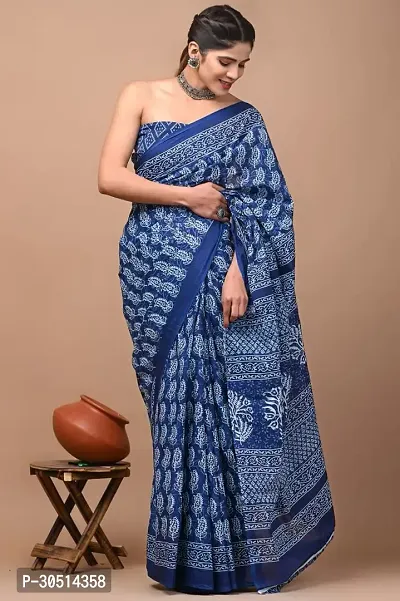 Trendy Cotton Sarees With Blouse Piece-thumb0