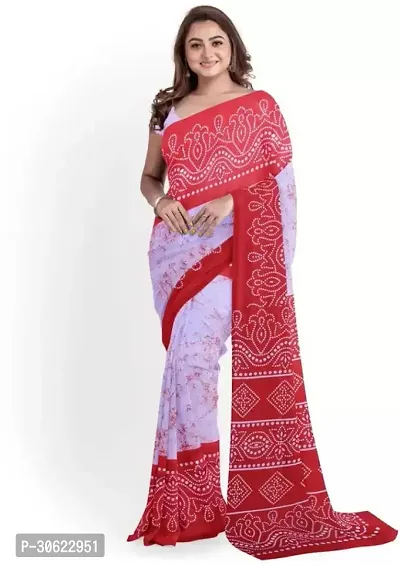 Stylish Cotton Printed Bollywood Sarees With Blouse Piece-thumb0