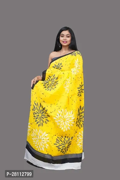 S R FASHION Womens Pure Cotton Mulmul Saree Multicoloured