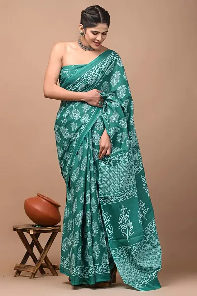 Alluring Cotton Saree with Blouse piece 