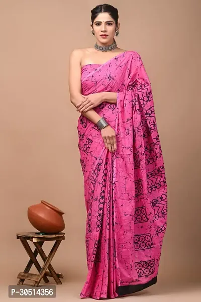 Trendy Cotton Sarees With Blouse Piece-thumb0