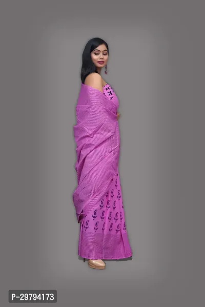 Stylish Cotton Printed Saree with Blouse Piece