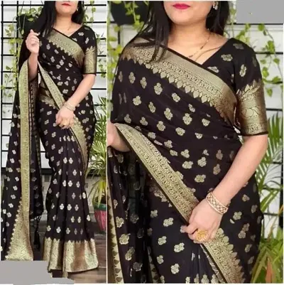 Stylish Art Silk Zari Woven Saree with Blouse piece