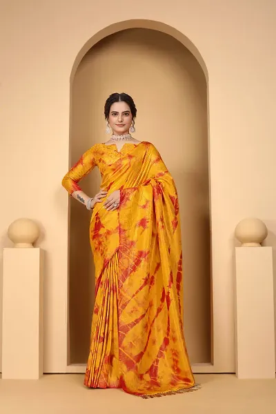 Glamorous Art Silk Saree with Blouse piece 