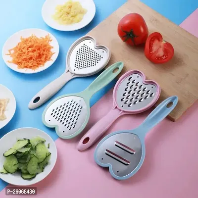 Heart Grater Set And Heart Grater Slicer Used Widely For Grating And Slicing Of Fruits, Vegetables, Cheese