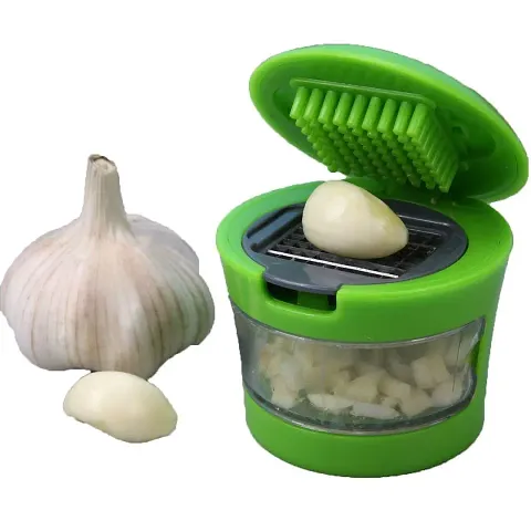 Gtc Garlic Press Mini Garlic Cutter, Crusher And Chopper - Green ( It N - 152-1 )