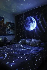 Glow in the Dark Galaxy of Stars with Moon Radium Night Wall Stickers-thumb3