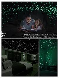 Glow in the Dark Galaxy of Stars with Moon Radium Night Wall Stickers-thumb1