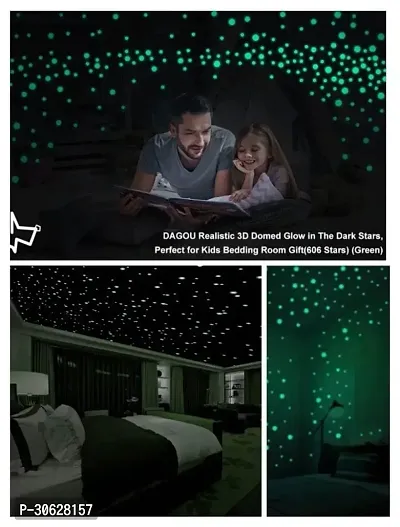 Glow in the Dark Galaxy of Stars with Moon Radium Night Wall Stickers-thumb2