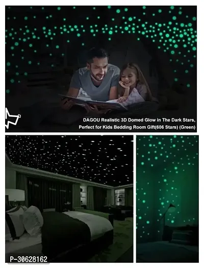 Glow in the Dark Galaxy of Stars with Moon Radium Night Wall Stickers-thumb3