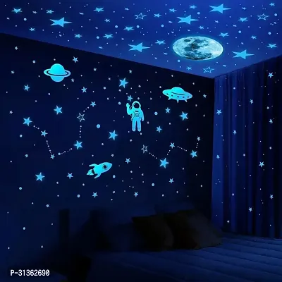 Galaxy of Stars Radium Glow in The Dark Wall Stickers-thumb0