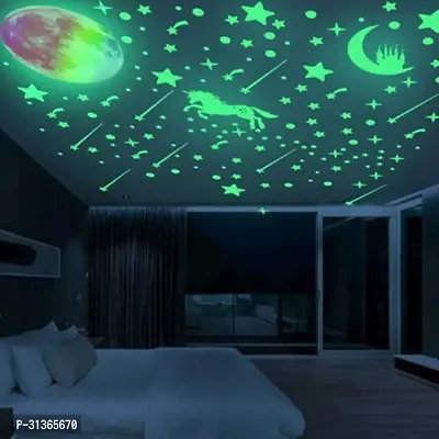 .Elegant Glow-in-the-Dark Ceiling Sticker - Easy Peel  Stick Decor for Kids' Rooms  Nurseries