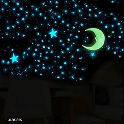 Stars and Moon Radium Night Glow Sticker-thumb0