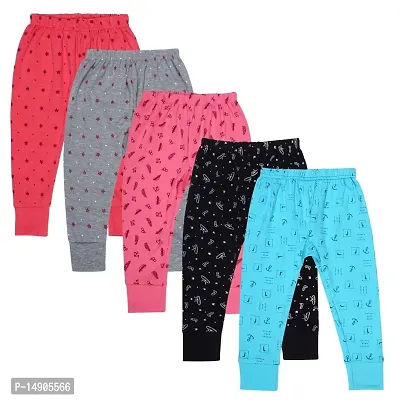 Ishrin Baby Sleep Wear Bottom Pant Dark Color Printed Cotton Pajami Lower Trackpant Pyjama Nightwear for Kids Set of 5 Pcs (1-2 Years)