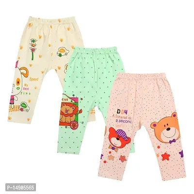ISHRIN Baby Sleep Wear Bottom Pant |Cartoon Printed Cotton Pajami Lower Trackpant Pyjama Nightwear for Kids Set of 3 Pcs (12-24 Months)