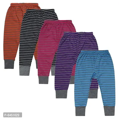 ISHRIN pants for boys ,pajama for boys,cotton pants for kids with multicolour pack of striped  5-thumb0