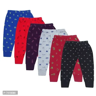 ISHRIN  Track Pant For Baby Boys  Baby Girls  (Dark Multicolor, Pack of 6)-thumb0