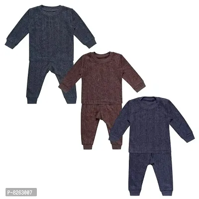 ISHRIN Thermal Wear For Baby Boys  Baby Girls  (Multicolor, Pack of 3)