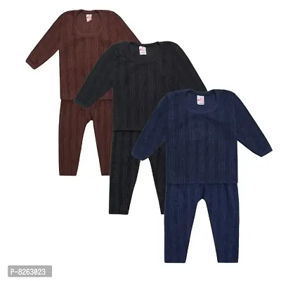 ISHRIN Thermal Wear Set For Baby Boys  Baby Girls  (Multicolor, Pack of 3)-thumb0