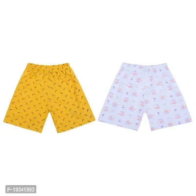 Multicolor Cotton Shorts for Kids Pack of 2-thumb0