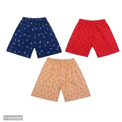 Multicolor Cotton Shorts for Kids Pack of 3