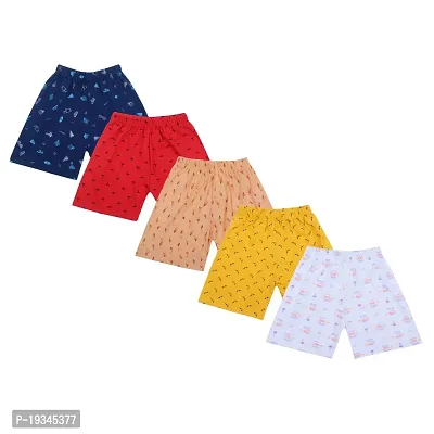 Multicolor Cotton Shorts for Kids Pack of 5-thumb0
