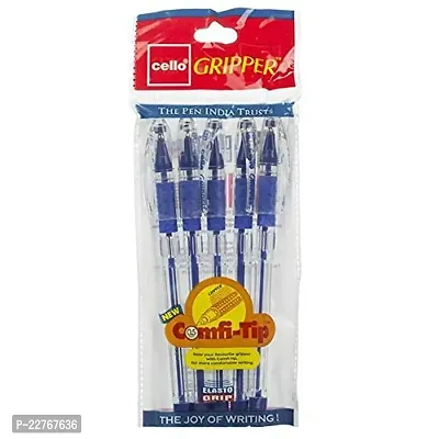 Shivam Cello Gripper Ballpoint Pen (Blue 25 Pc)-thumb0