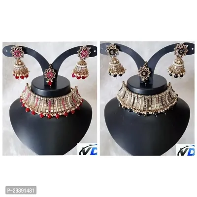 Stylish Multicoloured Alloy Jewellery Set For Women Combo Of 2