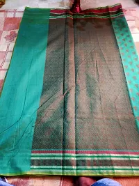 Whalebone Mahera Textiles Cotton Booti Printed Mulmul Saree for Women (Cotton booti-LightGreen)-thumb1