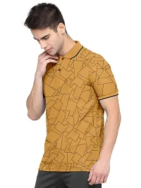 BULLMER Mens Regular Fit Printed Cotton Polo Tshirt-thumb2