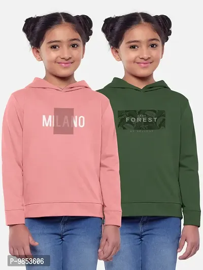 Stylish Fancy Multicoloured Cotton Blend Printed Full Sleeve T-Shirts Combo For Girls Pack Of 2